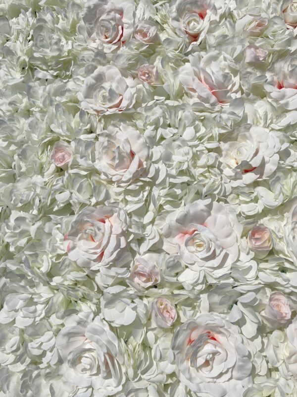 Blush White Flower Wall